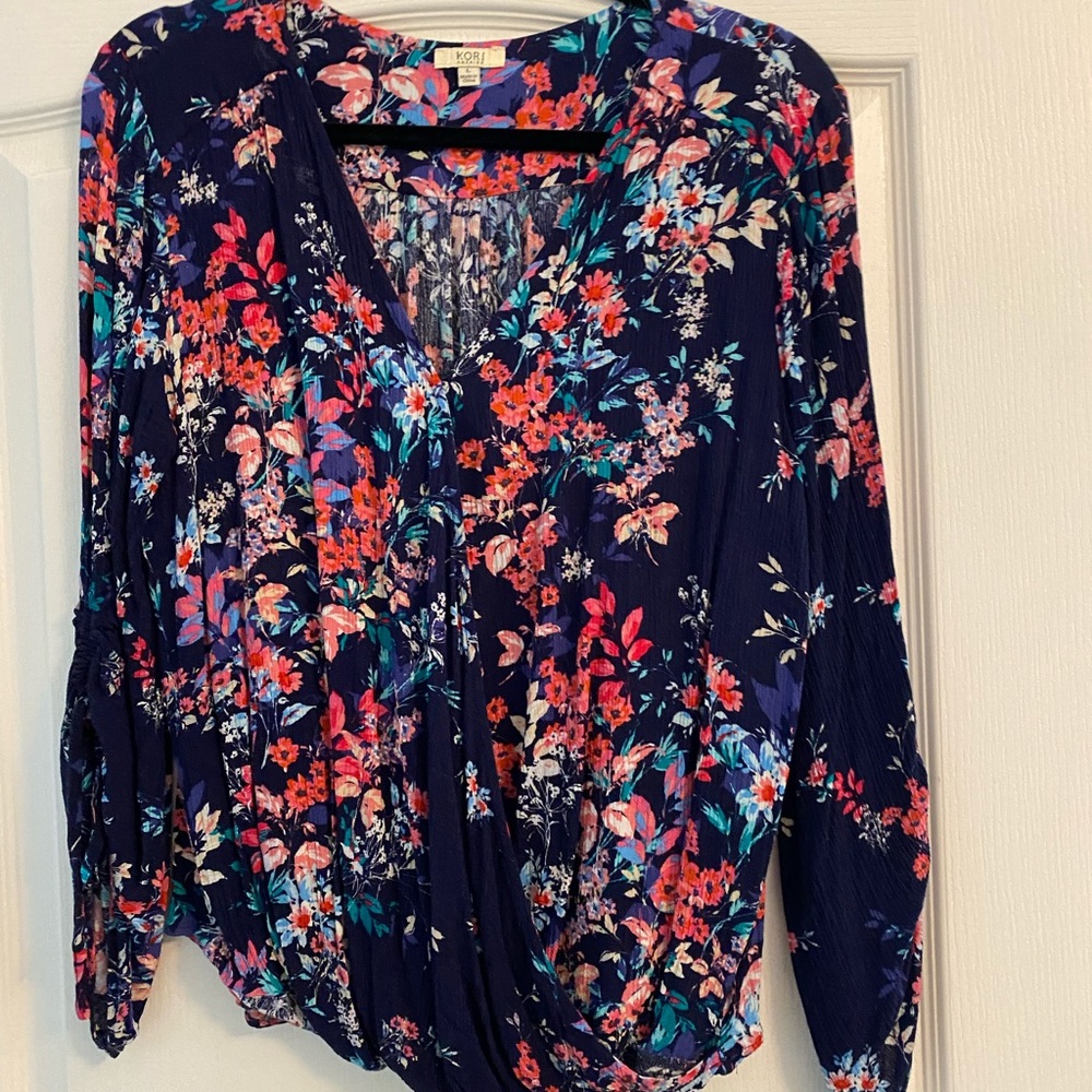 Kori America Floral Top